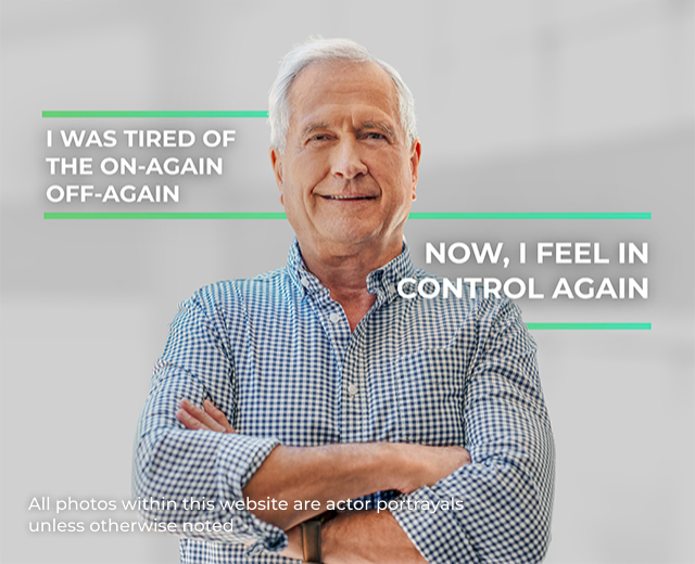 I was tired of the on-again off-again. Now I feel in control again. All photos within this website are actor portrayals unless otherwise noted